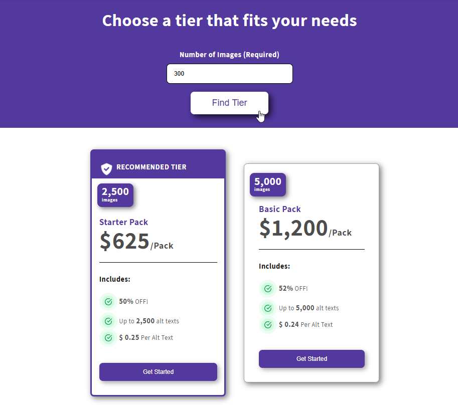 Shopify Tiers Calculator